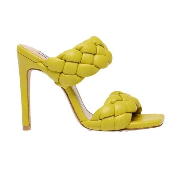 NWT Steve Madden Kenley Heeled Sandal in Citron Sz 7.5 - Picture 2 of 8